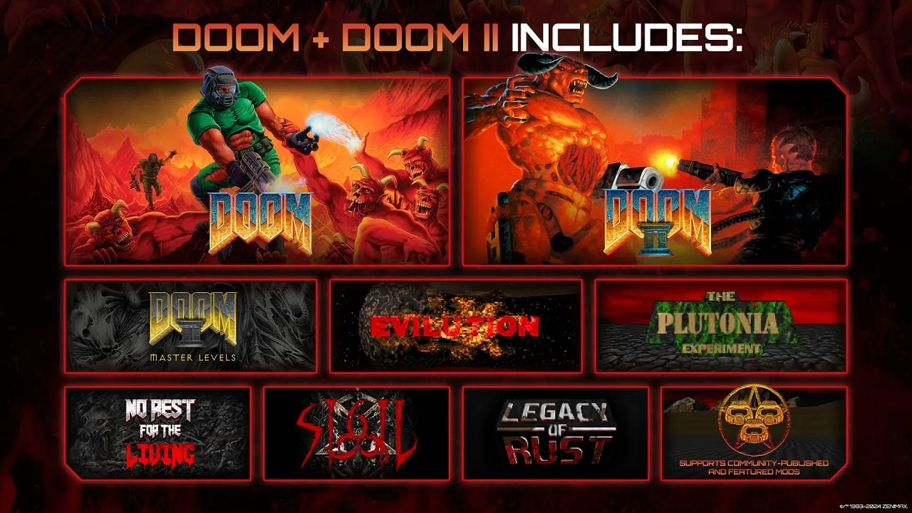 Liste des épisodes bonus du bundle DOOM + DOOM 2