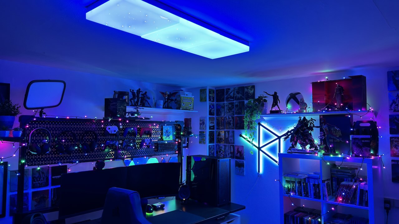 Gaming Room avec écosystème de lampes Nanoleaf