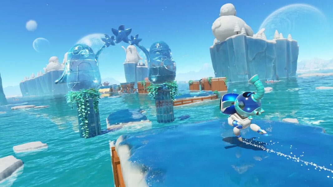 Screenshot du DLC speedrun d'Astro Bot sur PS5