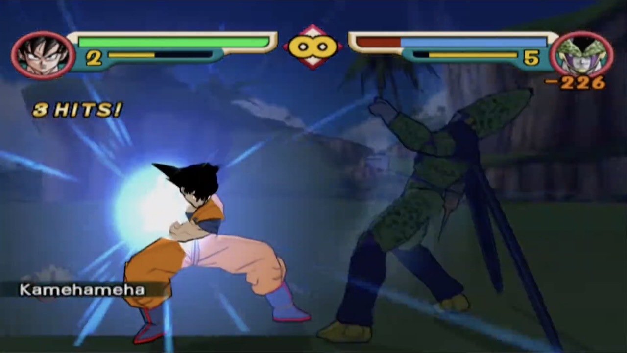 Goku versus Cell dans Budokai 2