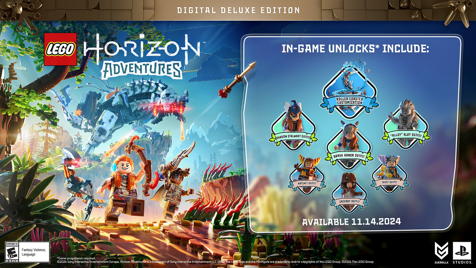 Contenu de l'édition Deluxe du jeu LEGO Horizon Adventures