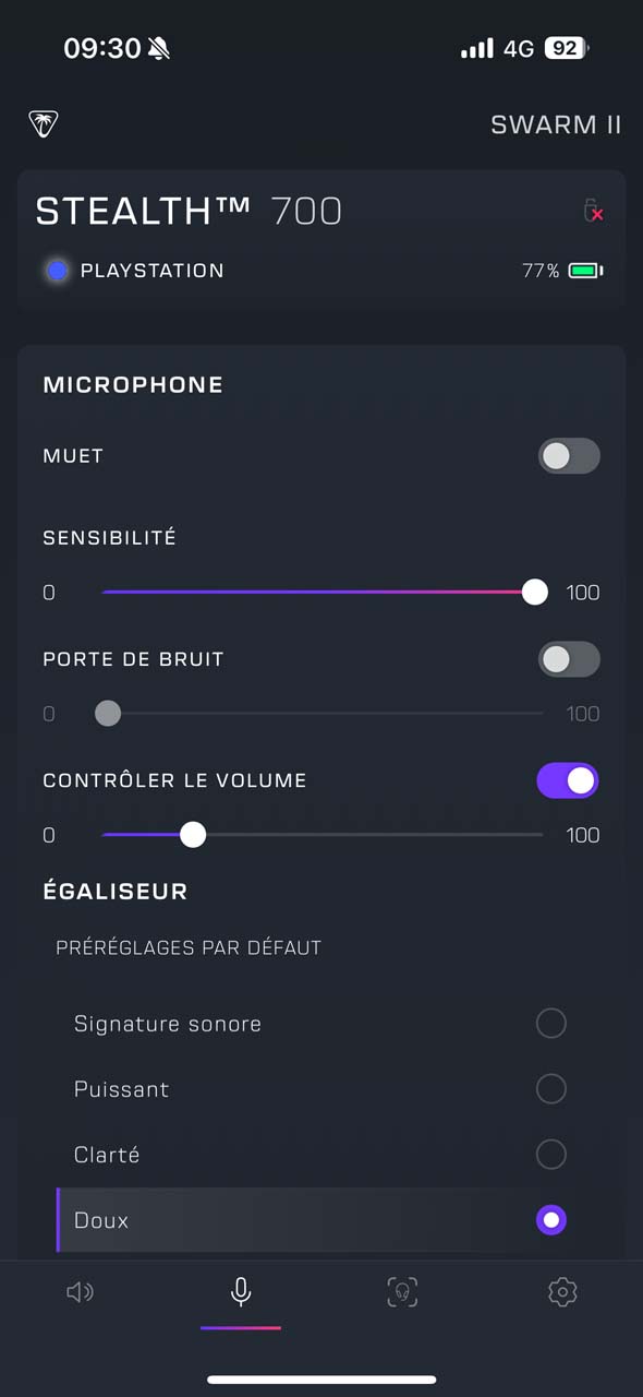 Logiciel Turtle Beach Swarm II en action avec le Stealth 700 Gen 3