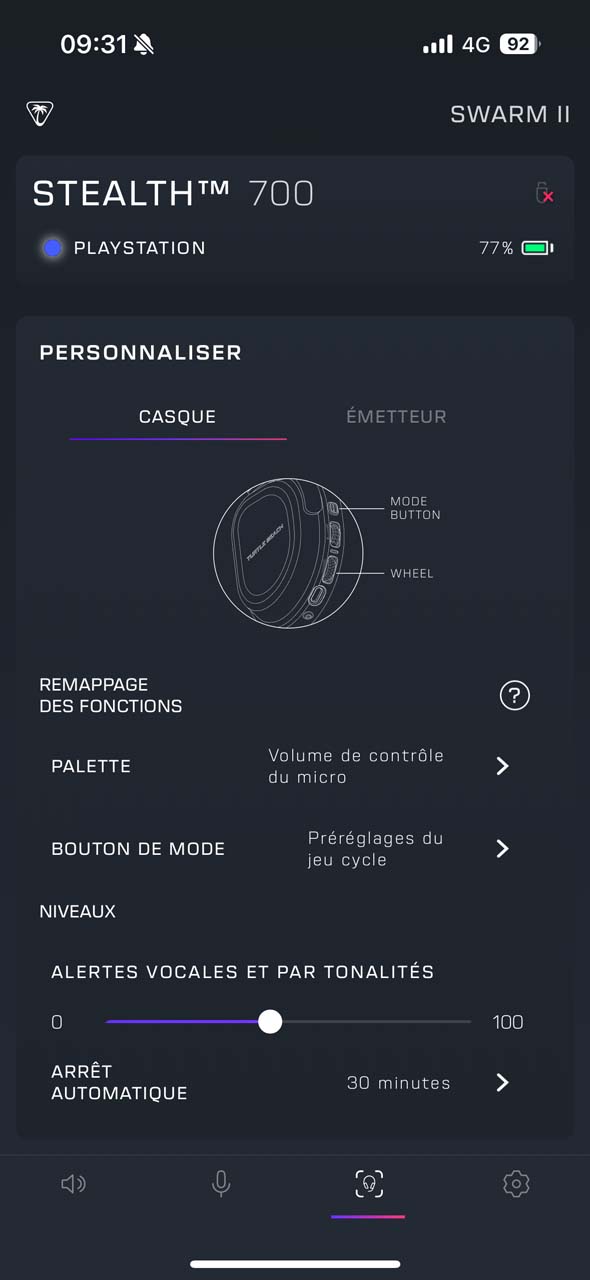 Logiciel Turtle Beach Swarm II en action avec le Stealth 700 Gen 3