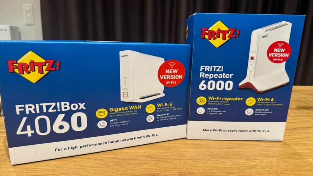 boite Fritzbox 4060 et Fritz Repeater 6000