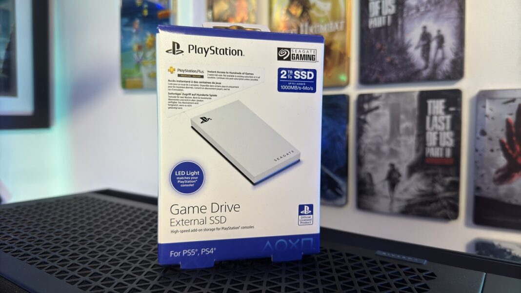 Packaging du Seagate Game Drive External SSD PlayStation