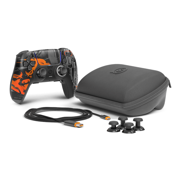 La manette PS5 Scuf Reflex édition Call of Duty Black Ops 6 et son étui de rangement