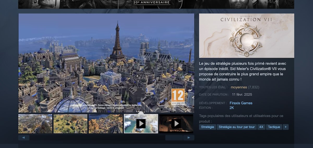 L'accueil de Civilization 7 sur Steam est très mitigé