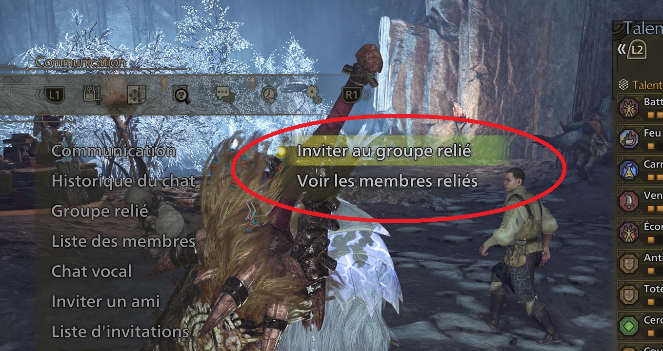 Un groupe relié permet de permettent de créer un groupe temporaire de chasseurs dans Monster Hunter Wilds